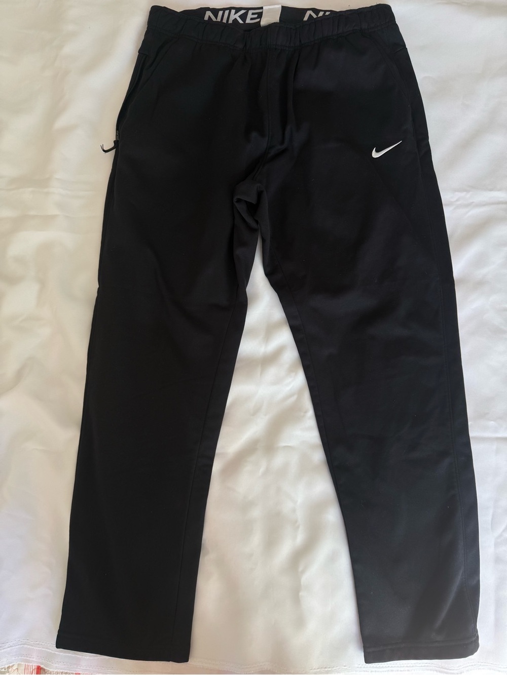 Nike Pants Mens M Black Therma-FIT Fleece Jogger Tapered Drawstring XL